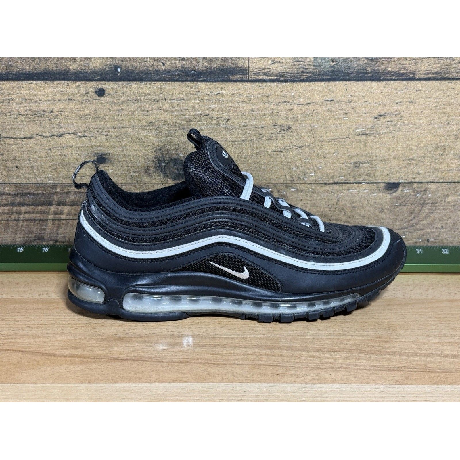 Rare- Nike Air Max 97 Custom “All Love” Black Shoes Universal Peace Positive